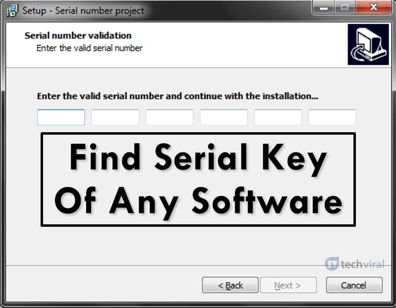 Finding Serial Key Of Any Software
